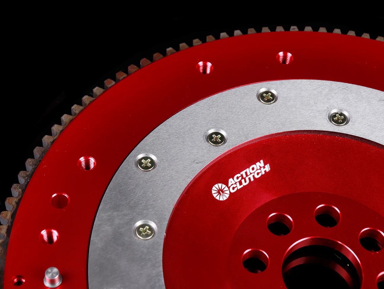 Action Clutch Red Aluminum Lightweight Flywheel - K Series - Image 4