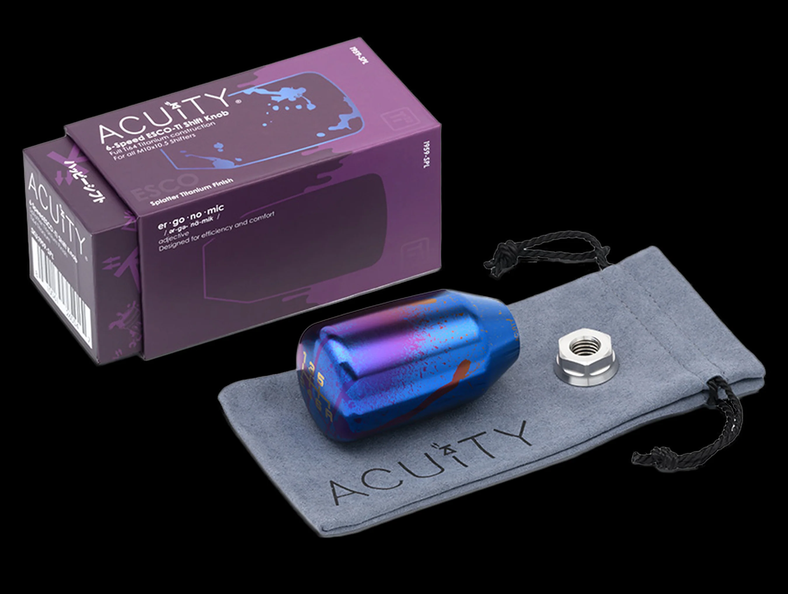 Acuity ESCO-Ti Titanium Shift Knob - Splatter Titanium - Image 9