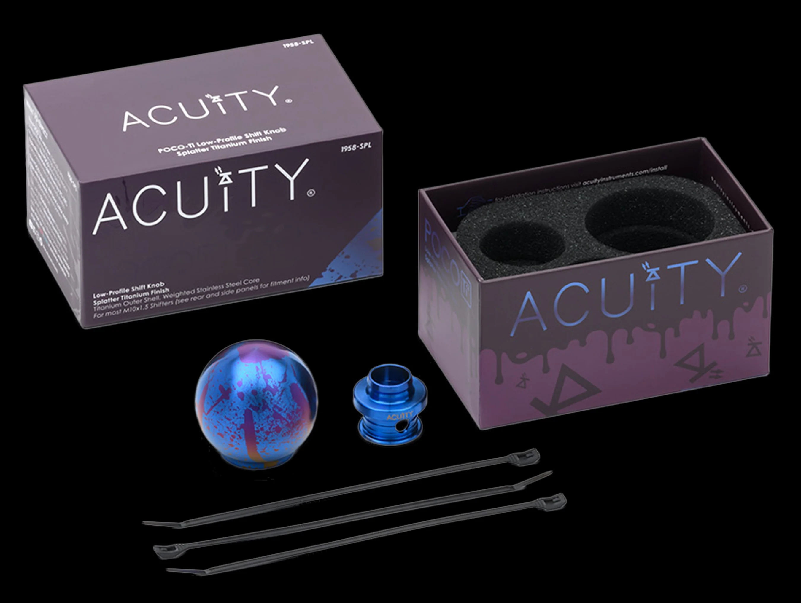 Acuity POCO Titanium Shift Knob - Splatter Titanium - Image 9