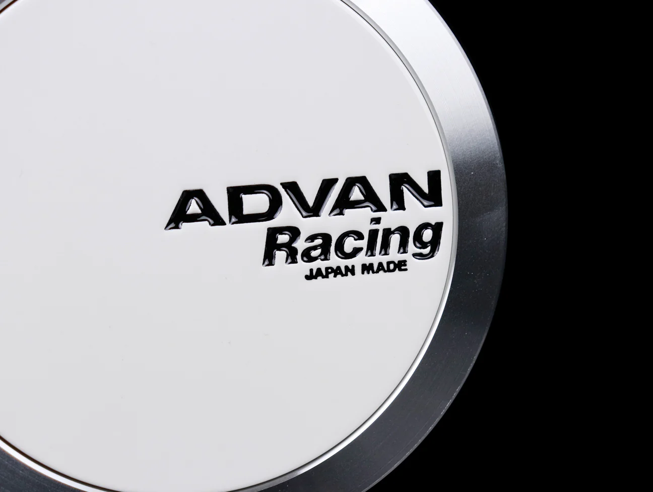 Advan Full Flat Type White Center Cap - 73MM - Image 2