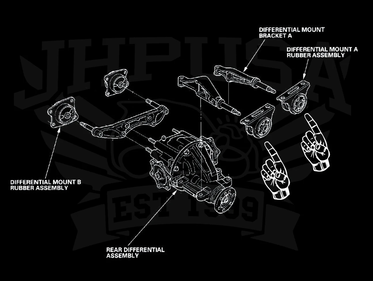 Hardrace Front Differential Mounts - 00-09 S2000 - Image 5