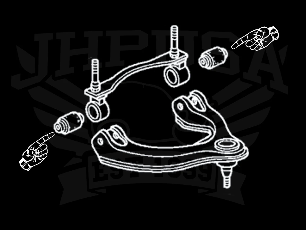 Hardrace Front Upper Control Arm Bushings - 92-95 Civic / 94-01 Integra - Image 3