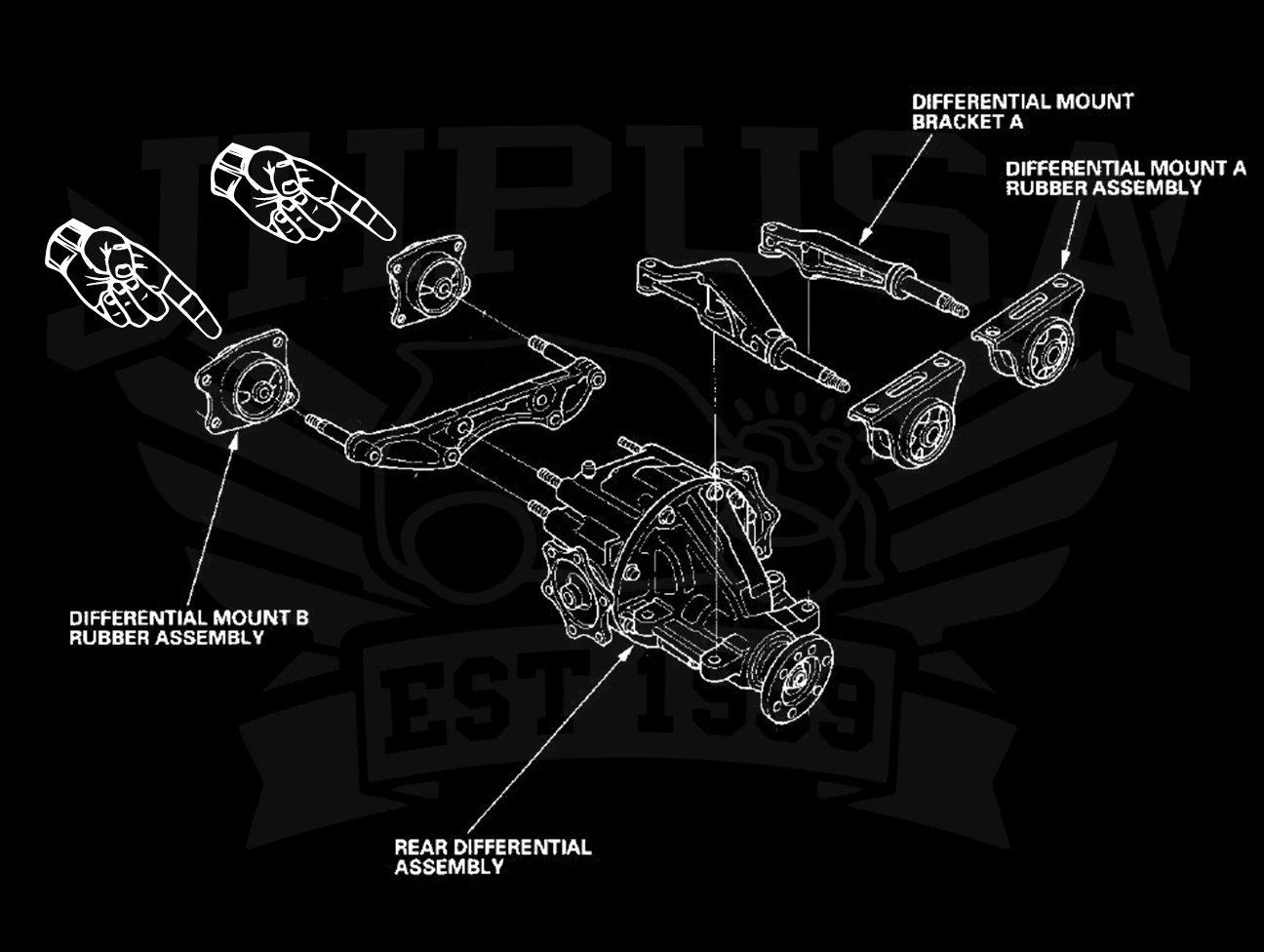 Hardrace Rear Differential Mounts - 00-09 S2000 - Image 4