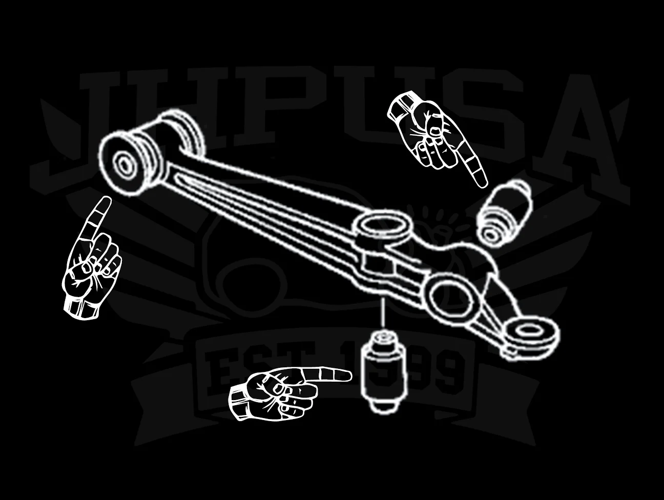 Hardrace Rear Lower Control Arm Bushings - 92-01 Prelude - Image 6