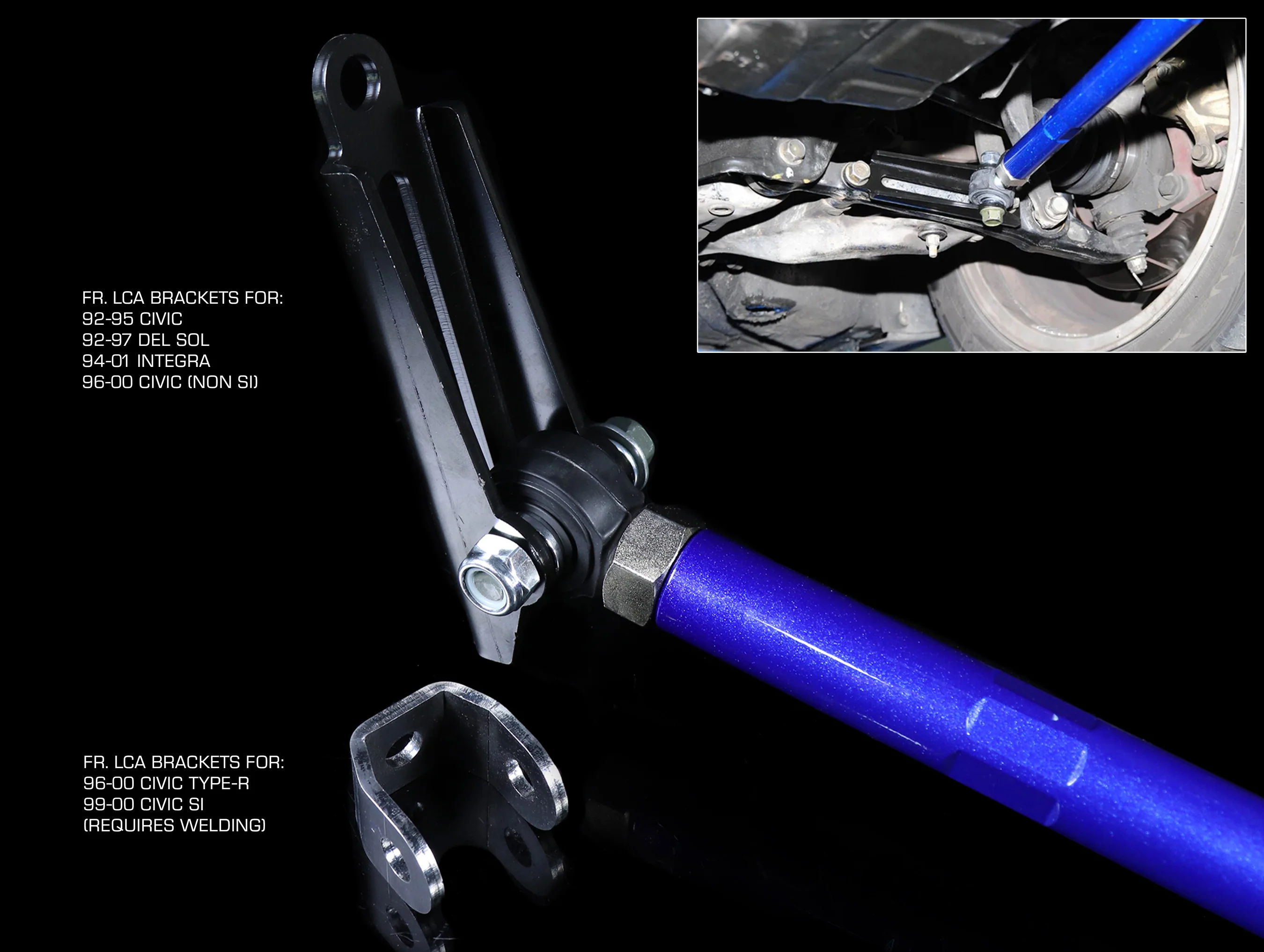 Hardrace Traction Bar Kit - 92-00 Civic / 94-01 Integra - Image 7