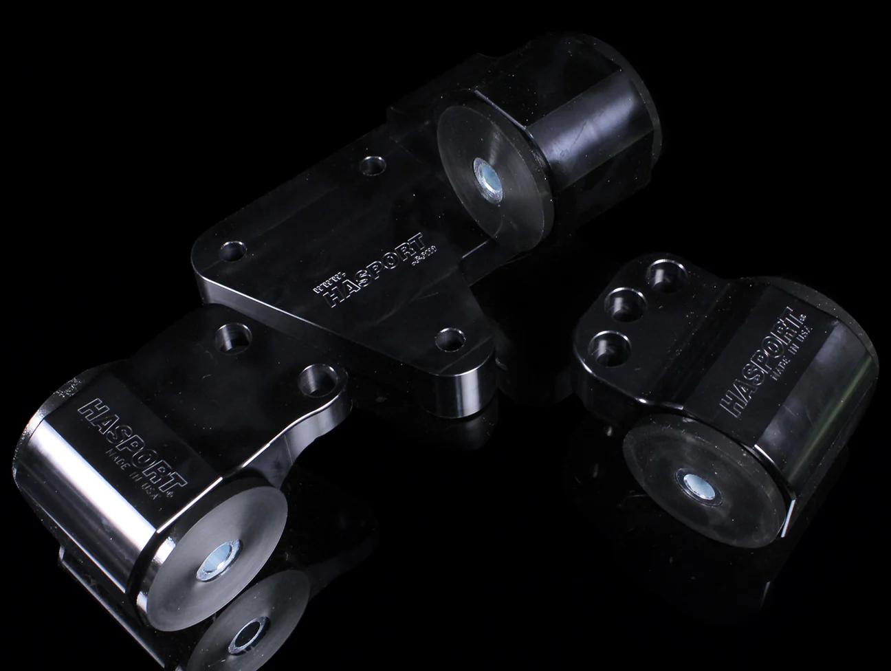 Hasport Billet Black K-series Engine Mount Kit (EGK2B) - 92-95 Civic / 94-01 Integra - Image 2
