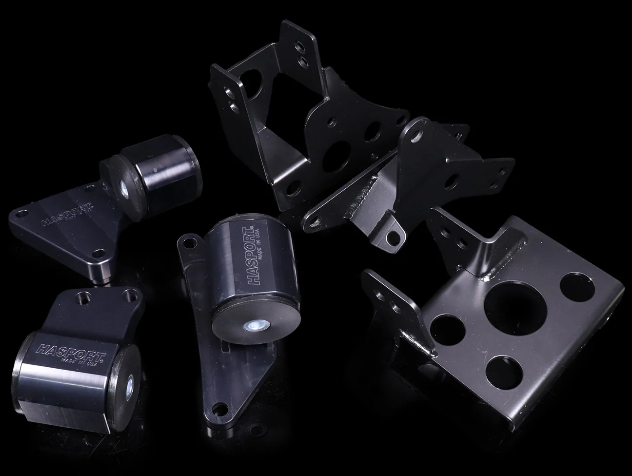 Hasport Billet Black K-series Engine w/AWD Trans Mount Kit (EKKAWDB) - 96-00 Civic