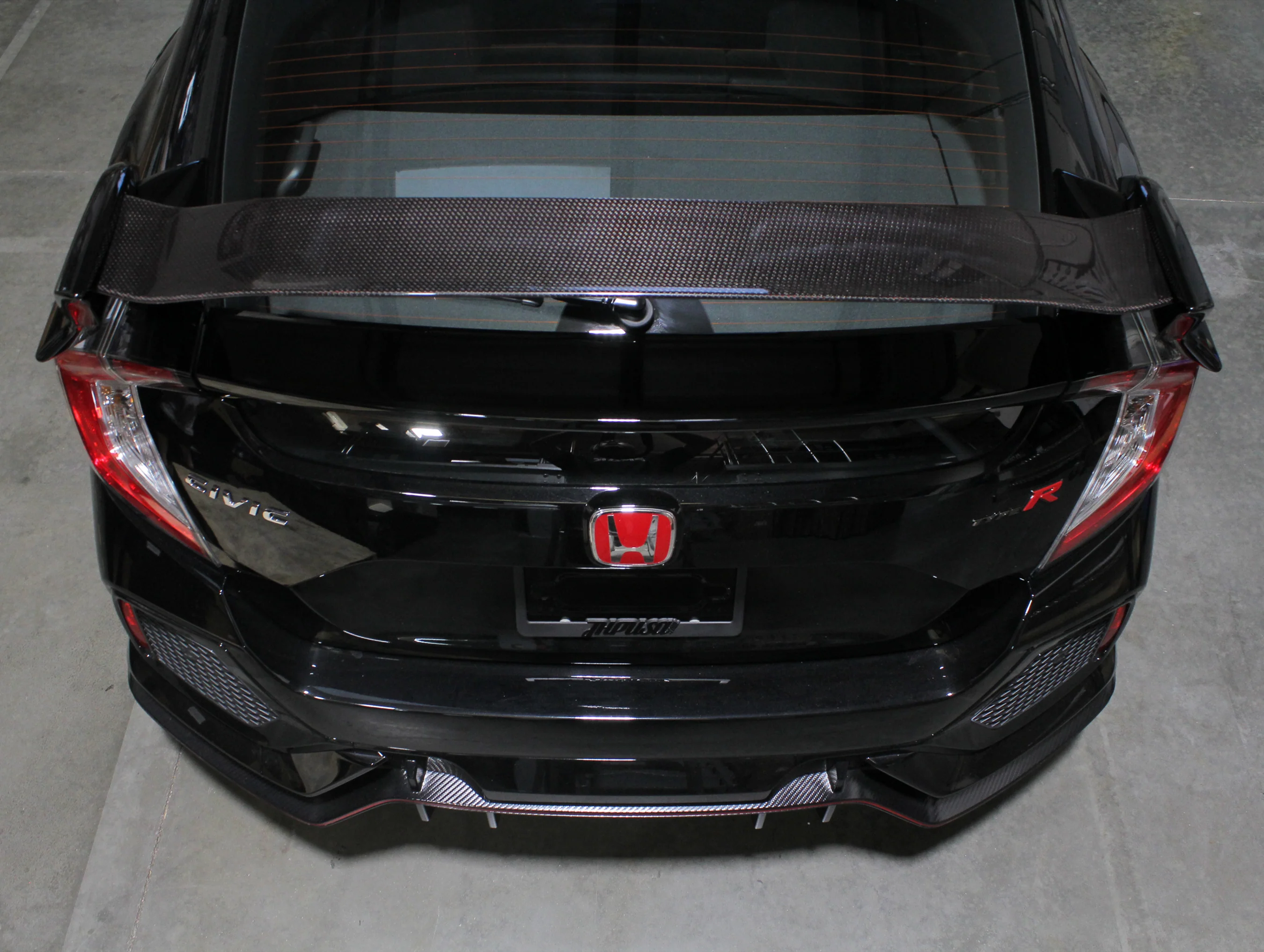 Honda Carbon Rear Tailgate Spoiler Kit - 17-21 Civic Type-R (FK8) - Image 3