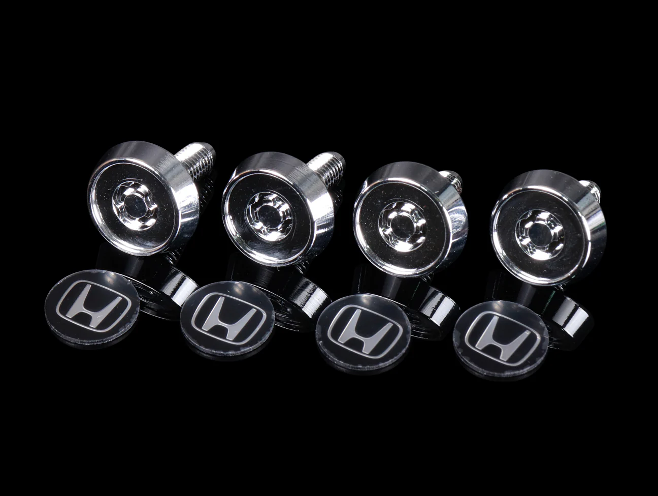 Honda License Plate Security Bolt Set with Logo Sticker - Image 3