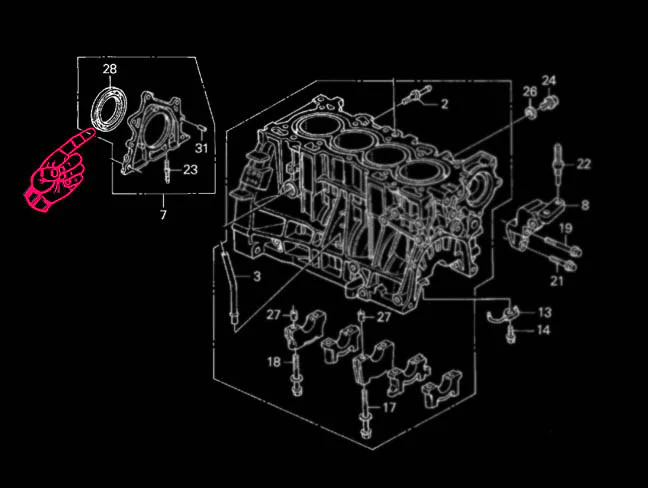 Honda Main Oil Seal - B-series - Image 3