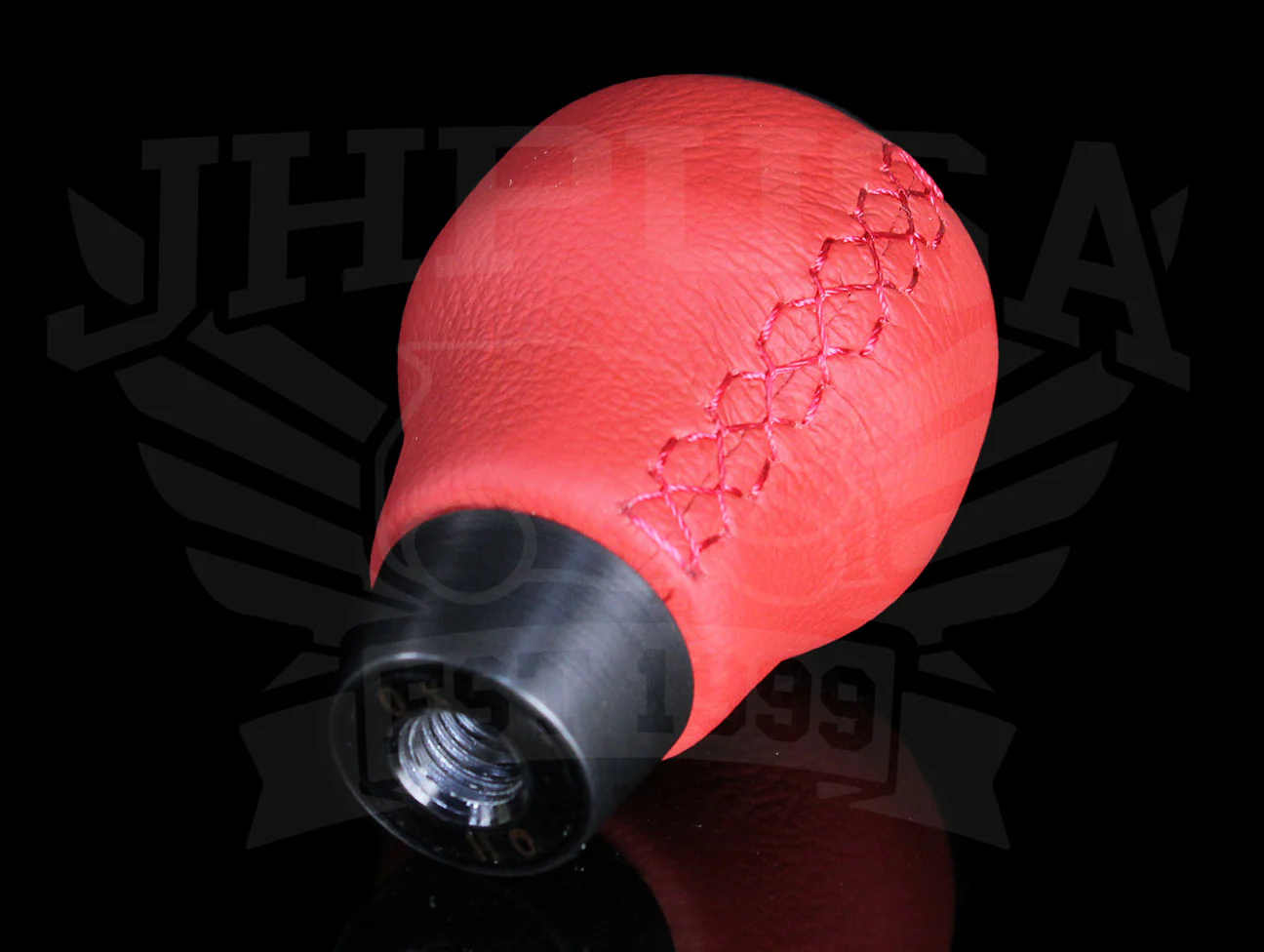 Honda Red Leather Black Alumite Shift Knob (6-speed) - 2017+ Civic Type-R (FK8) - Image 8