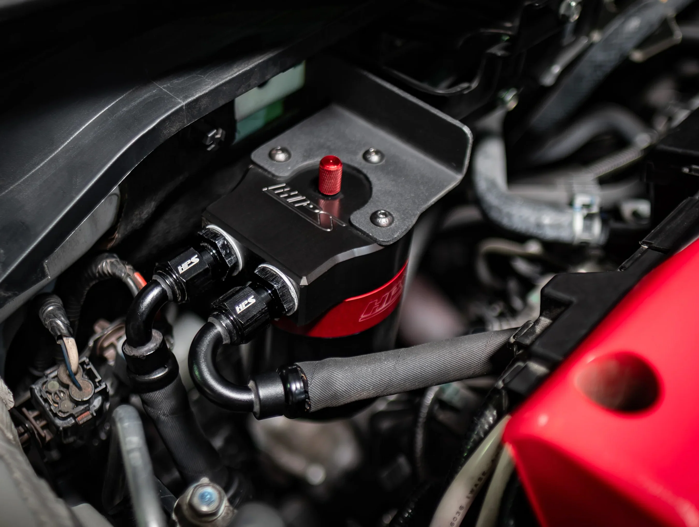 HPS Performance Aluminum Oil Catch Can Kit - 17+ Civic Type R (FK8/FL5) - Image 2