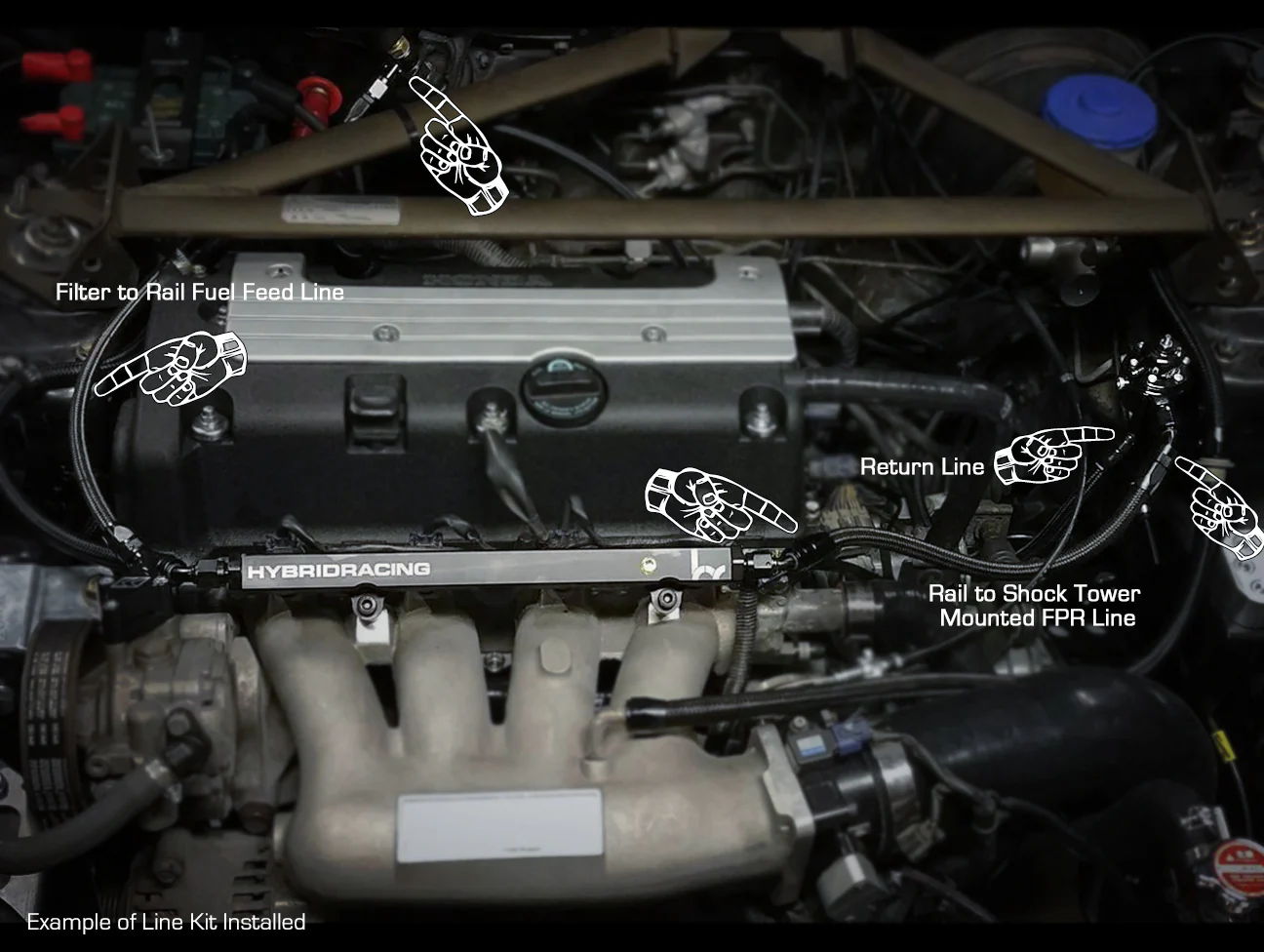 Hybrid Racing Fuel Line Kit - K-swap 92-00 Civic / 94-01 Integra - Image 6