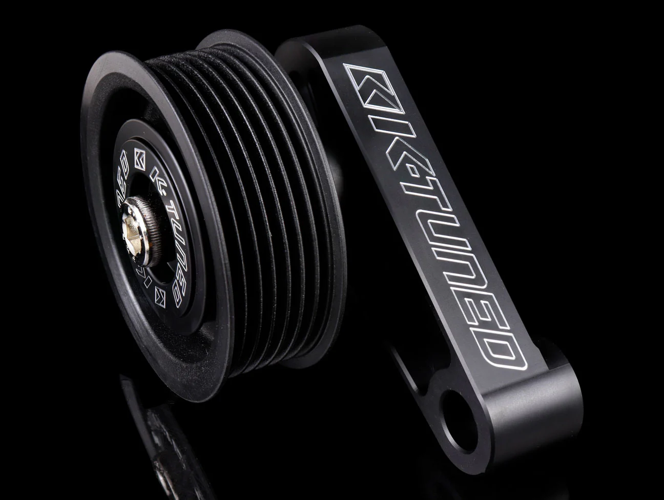 K-Tuned Adjustable EP3 Idler Pulley Kit - K20 / K24 Black - Image 4