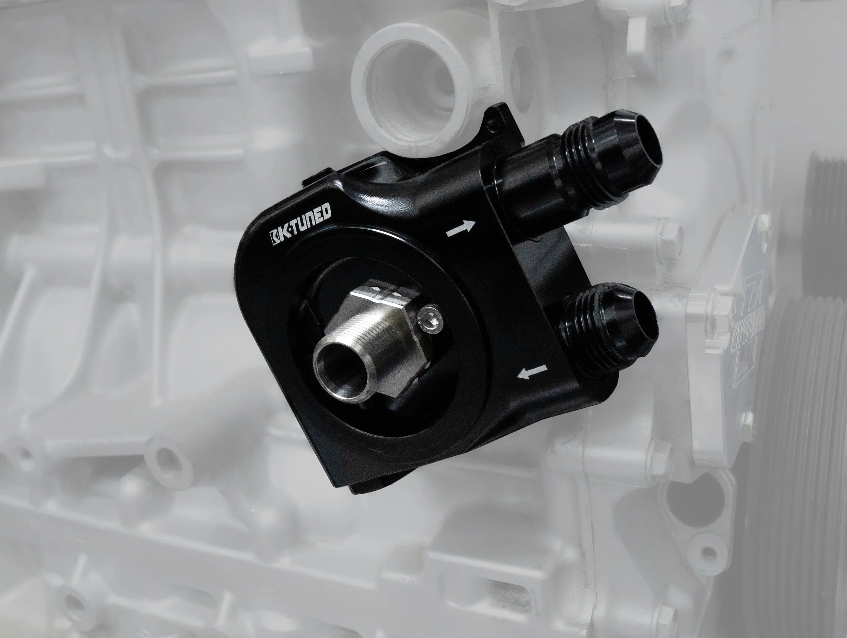 K-Tuned Oil Cooling Sandwich Adapter Plate - K-Series - Image 3