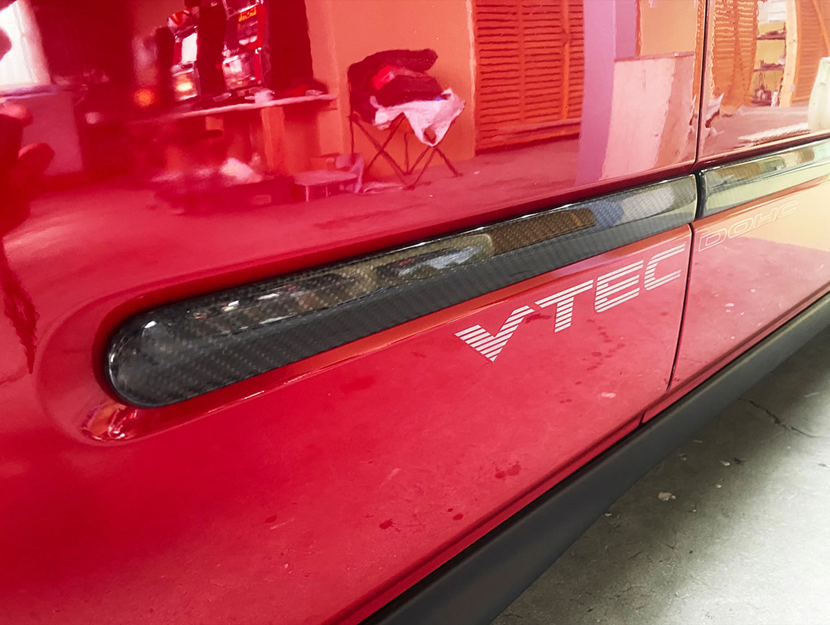 Mode Parfume Carbon Fiber Side Molding - 96-00 Civic Hatch and Coupe - Image 6