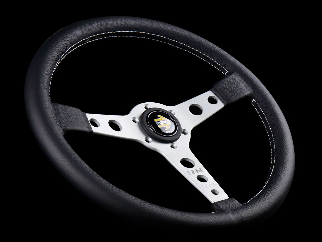 Momo 370mm Prototipo Steering Wheel - Silver Spoke - Image 2