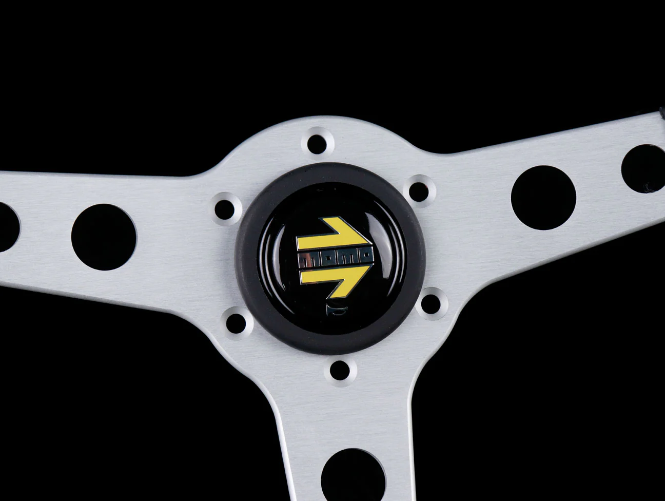 Momo 370mm Prototipo Steering Wheel - Silver Spoke - Image 3