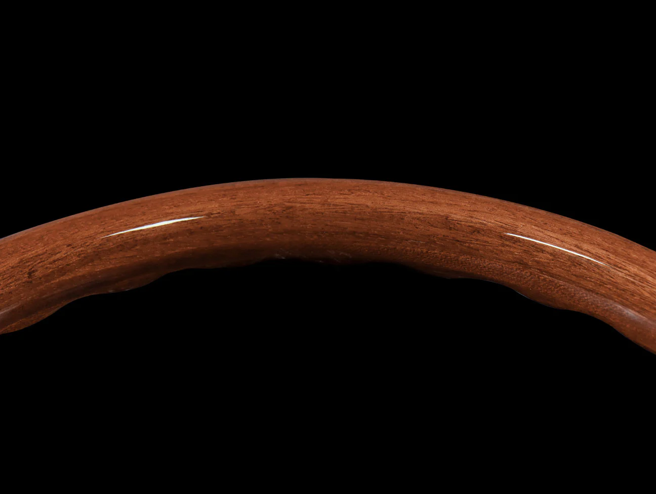 Momo Indy Mahogany Wood 350mm Steering Wheel - Black Spoke - Image 5