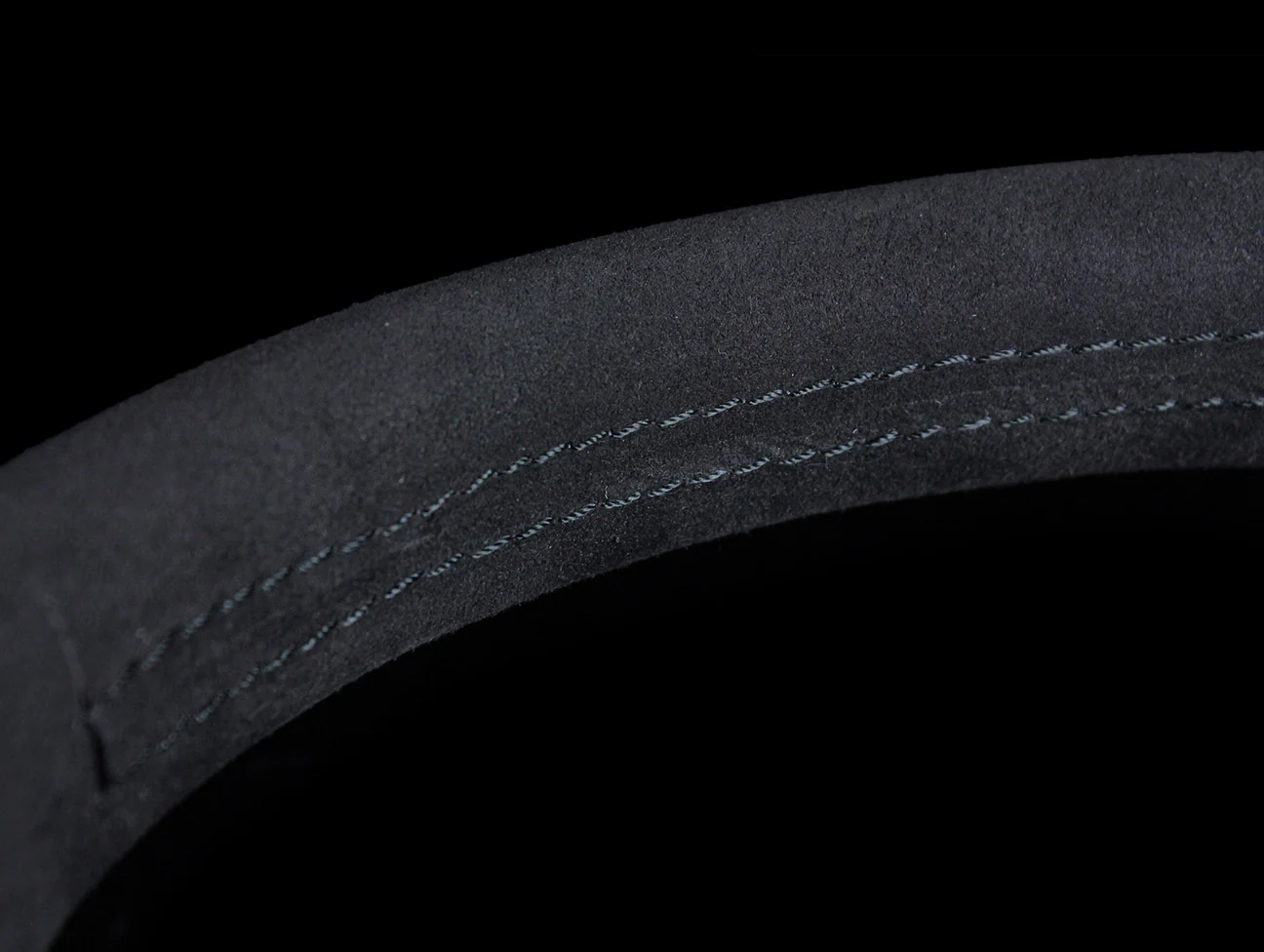 Momo Monte Carlo Steering Wheel - 320mm Black Alcantara Suede w/ Black Stitching - Image 5