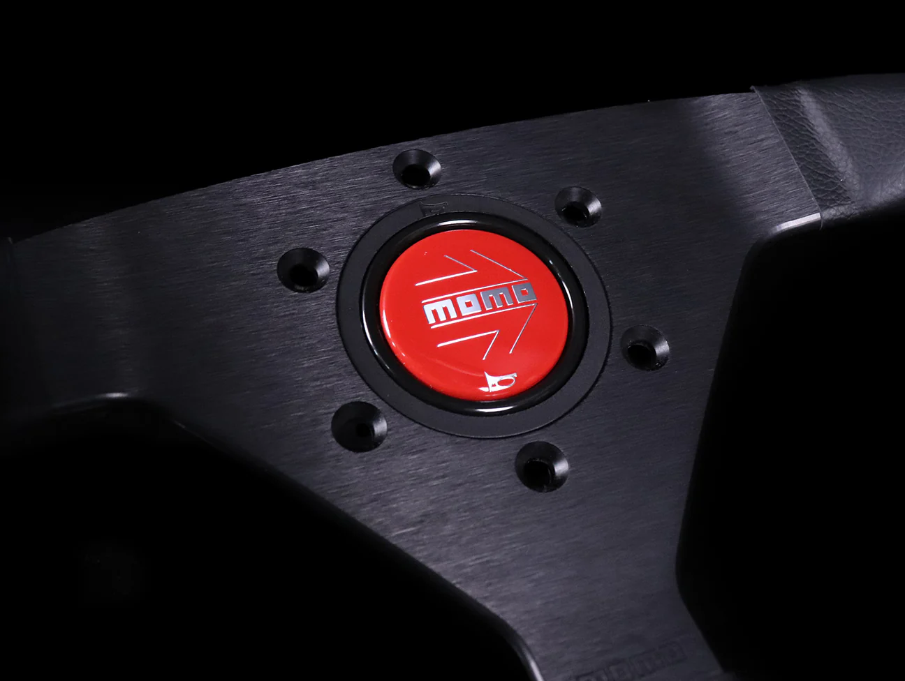 Momo Monte Carlo Steering Wheel - Leather w/ Red Stitch - Image 3