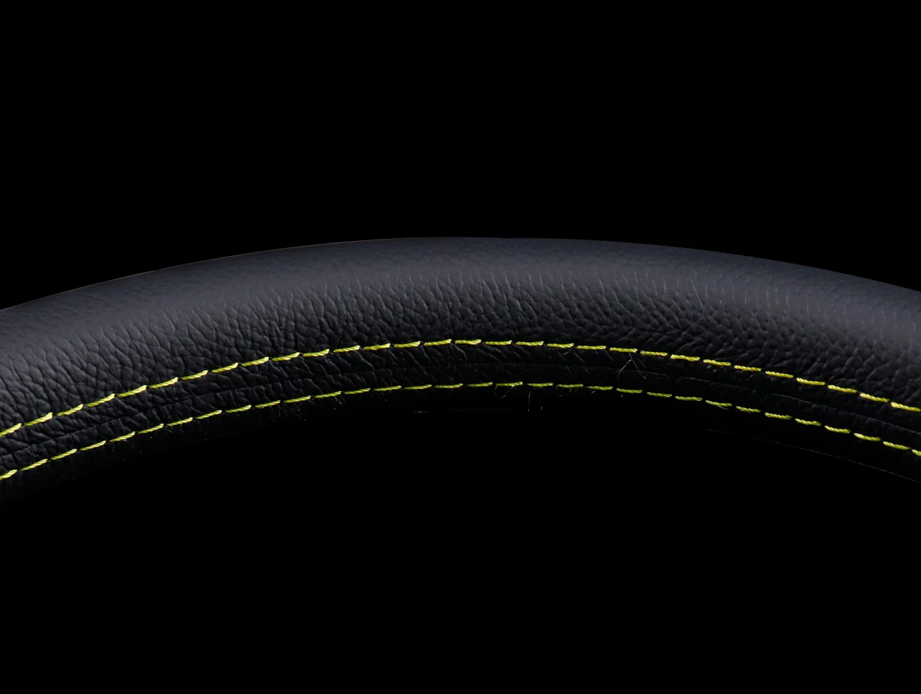 Momo Monte Carlo Steering Wheel - Leather w/ Yellow Stitch - Image 5