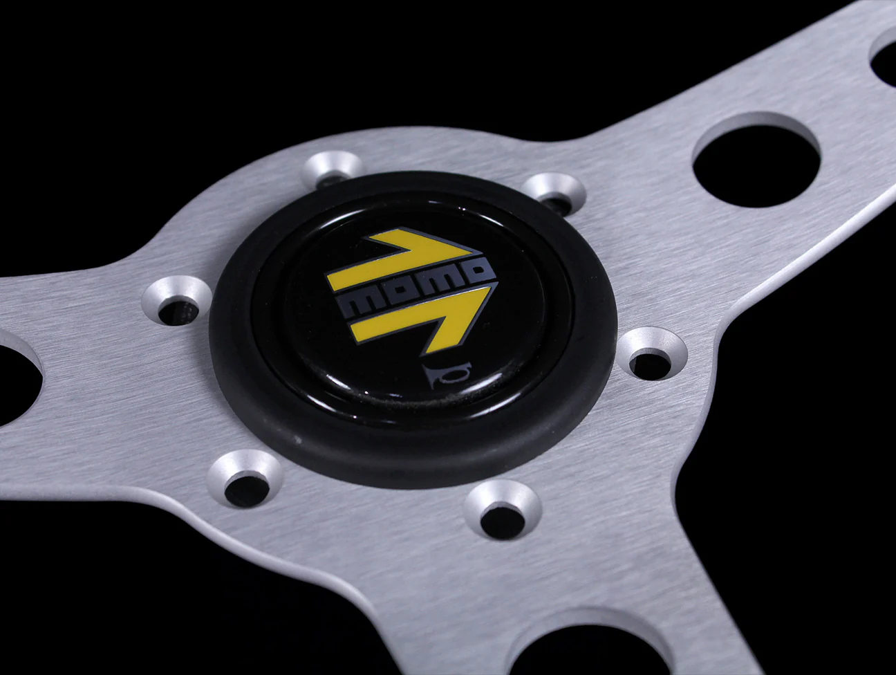 Momo 350mm Prototipo Steering Wheel - Silver Spoke - Image 3