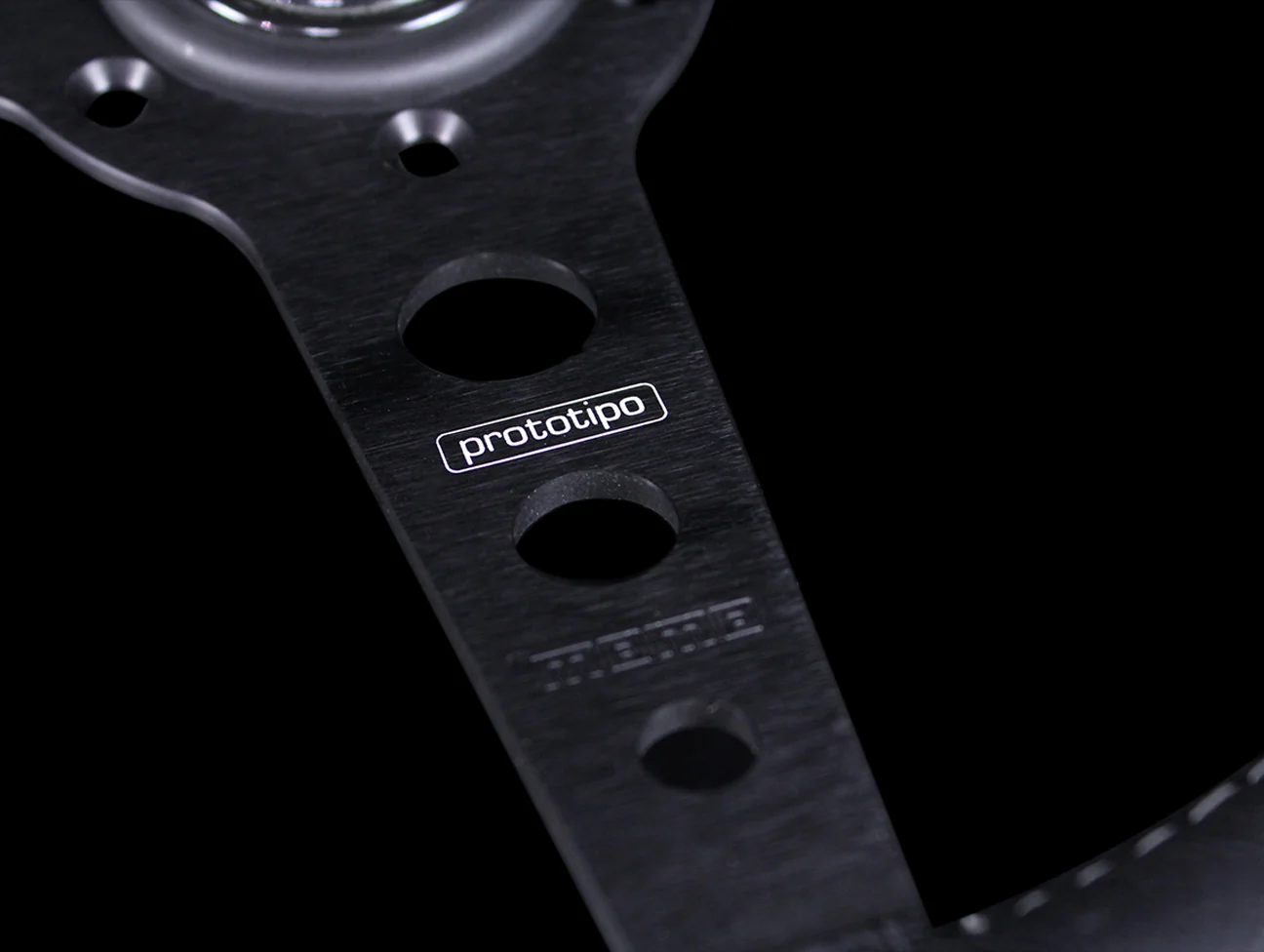Momo 350mm Prototipo Steering Wheel - Black Spoke - Image 3