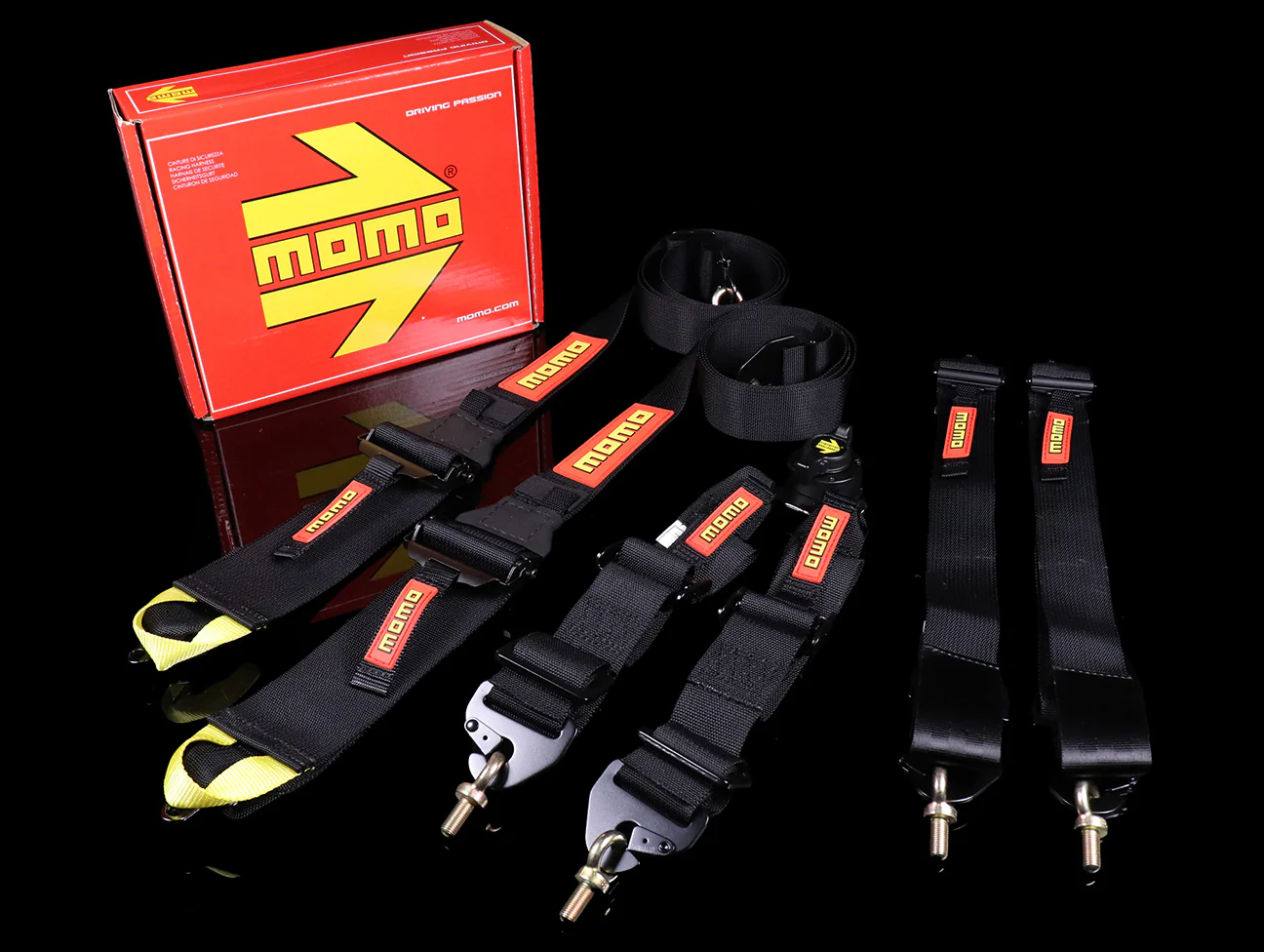 Momo SR6 Series 6-Point Racing Harness - Black