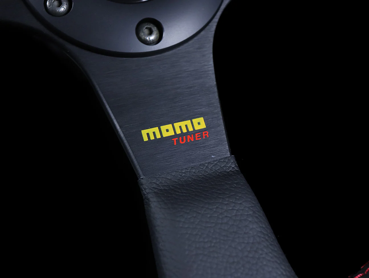 Momo Tuner Steering Wheel Red Stitching - Image 5