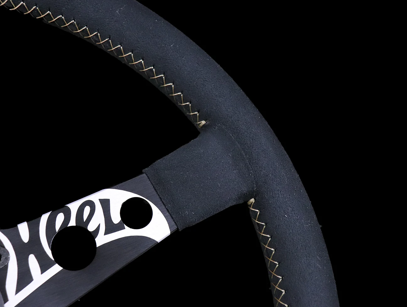 Momo X Hot Wheels Limted Edition Steering Wheel - 350mm Black Alcantara Suede w/ Gold Stitching - Image 10