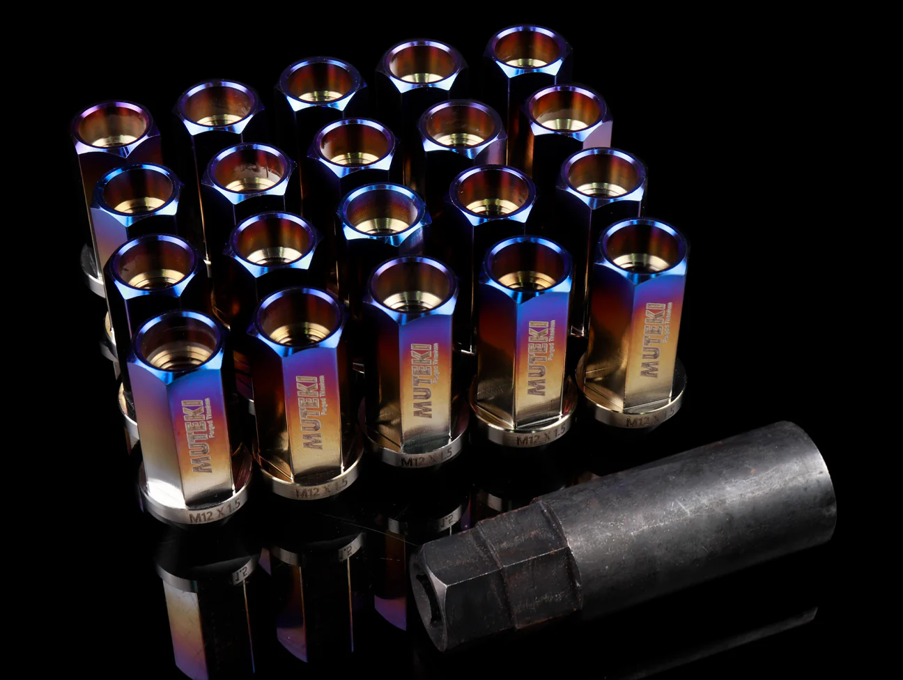 Muteki SR45Ti Lug Nuts - Burned Titanium - Image 2