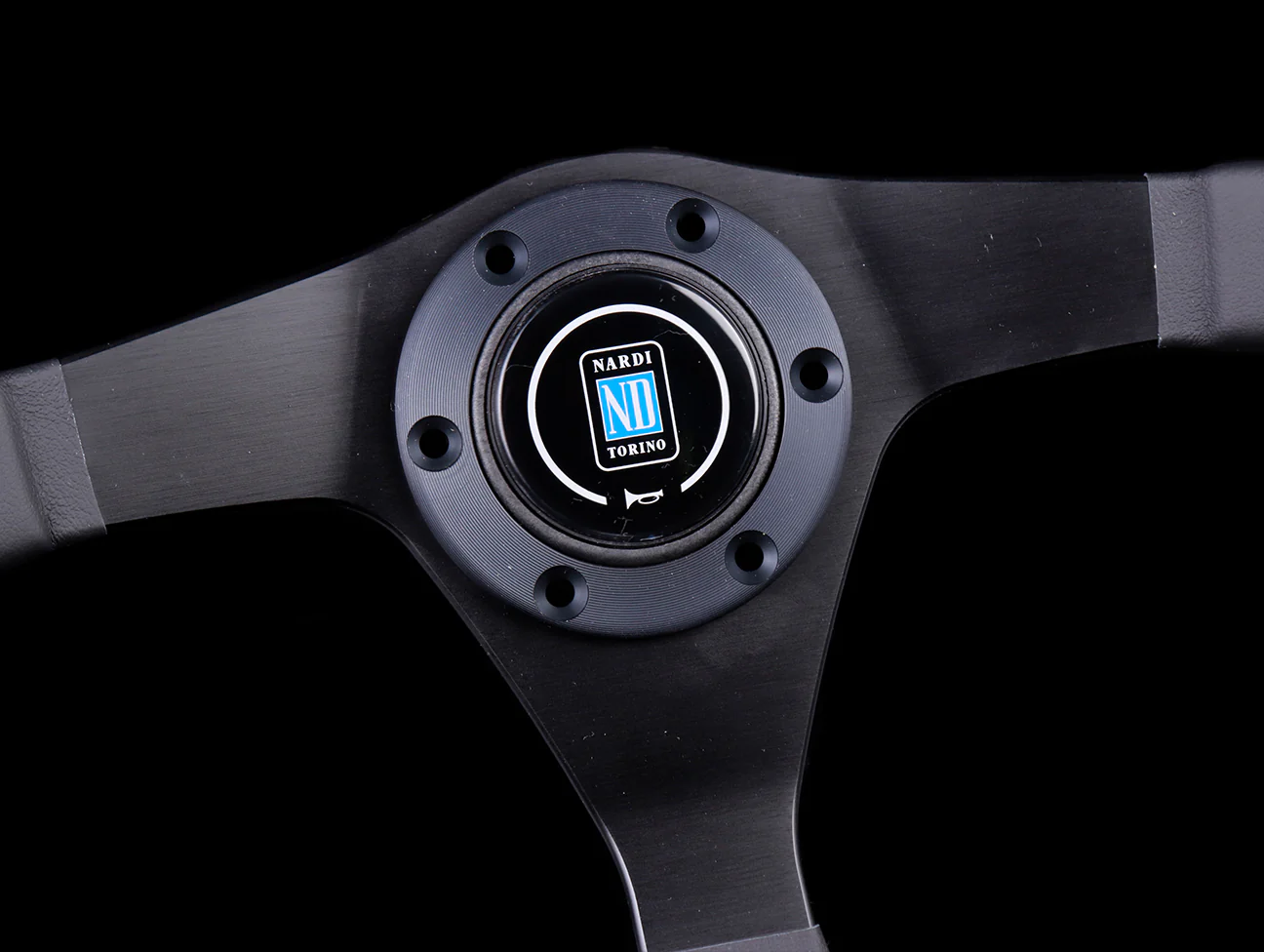 Nardi 3/0 Gara 350mm Steering Wheel - Black Leather / Black Stitch - Image 3
