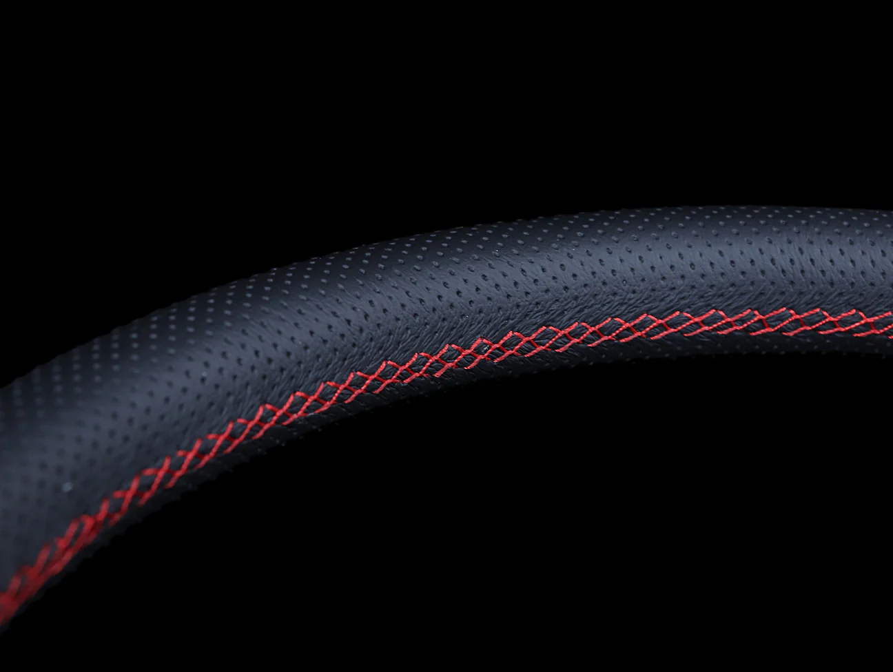 Nardi Classic 330mm Steering Wheel - Black Perforated Leather / Red Stitch - Image 5