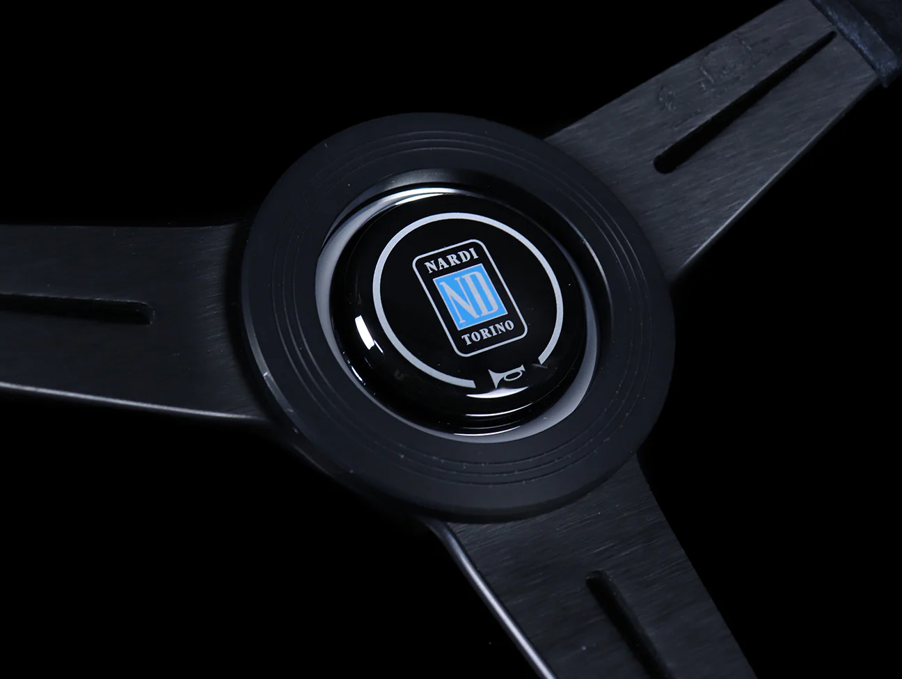 Nardi Classic 330mm Steering Wheel - Black Suede / Black Stitch - Image 3