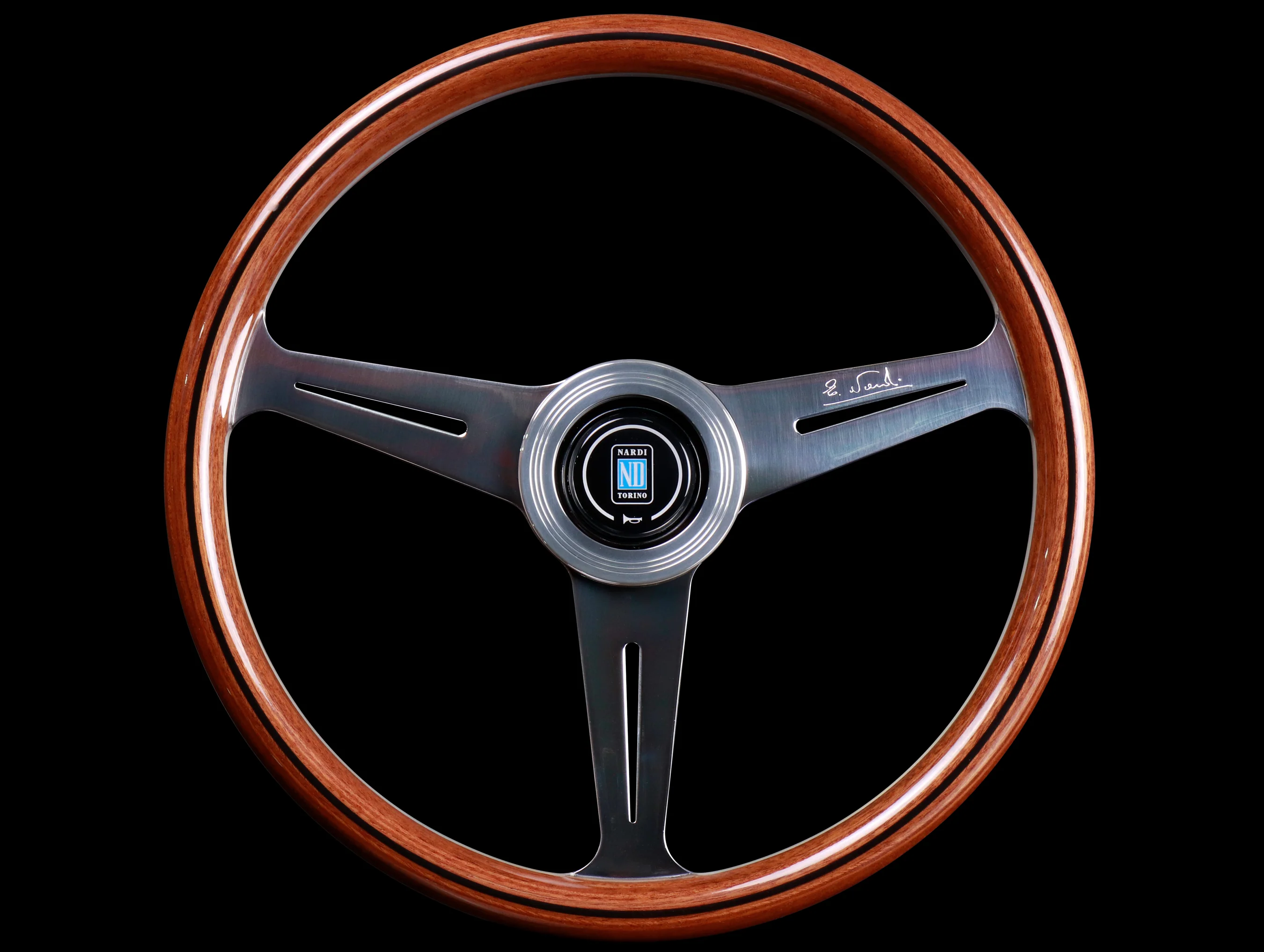 Nardi Classic Wood 360mm Steering Wheel w/ Flat Spokes