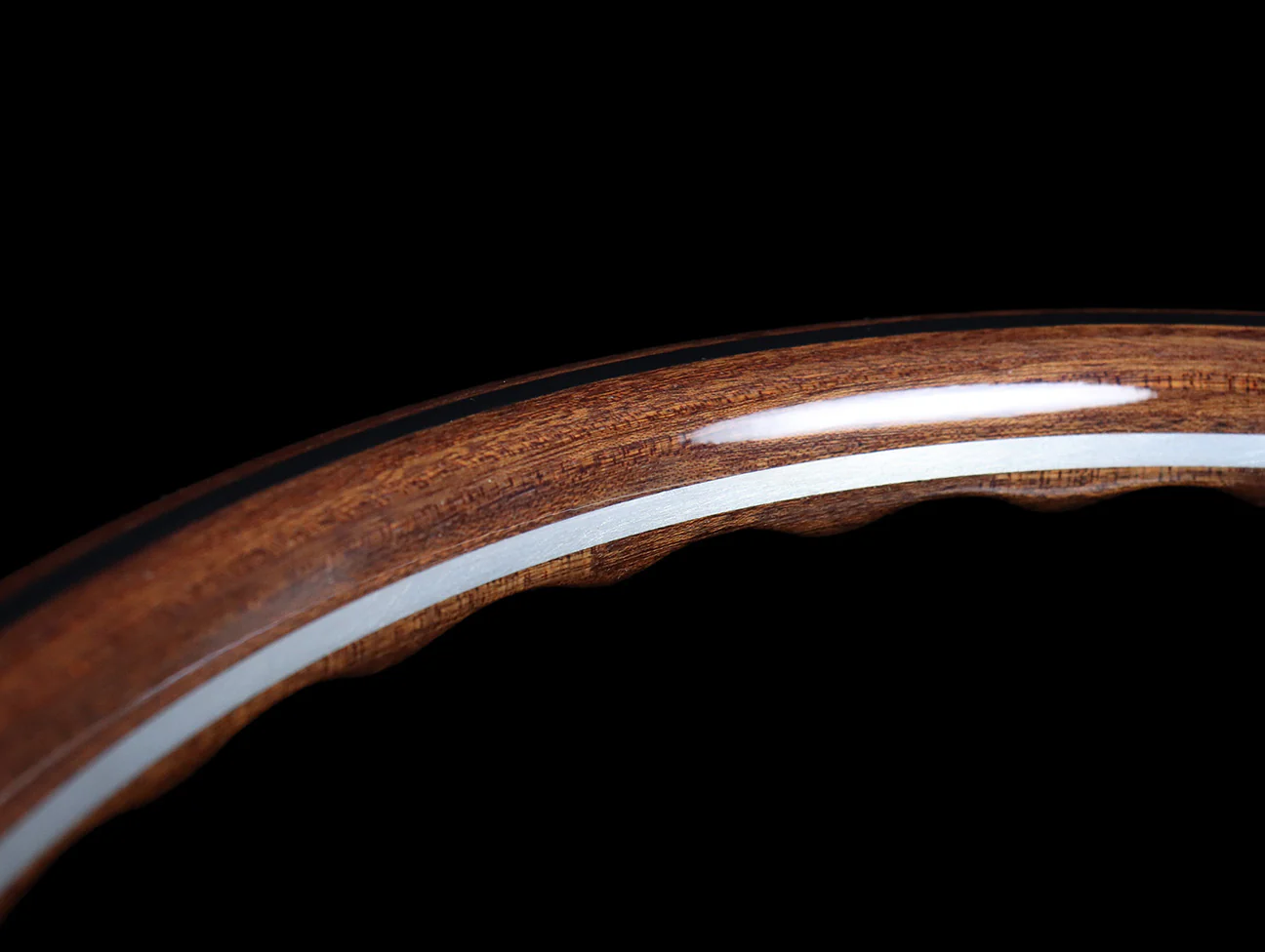 Nardi Classic Wood 360mm Steering Wheel w/Polished Round Hole Spokes - Image 5