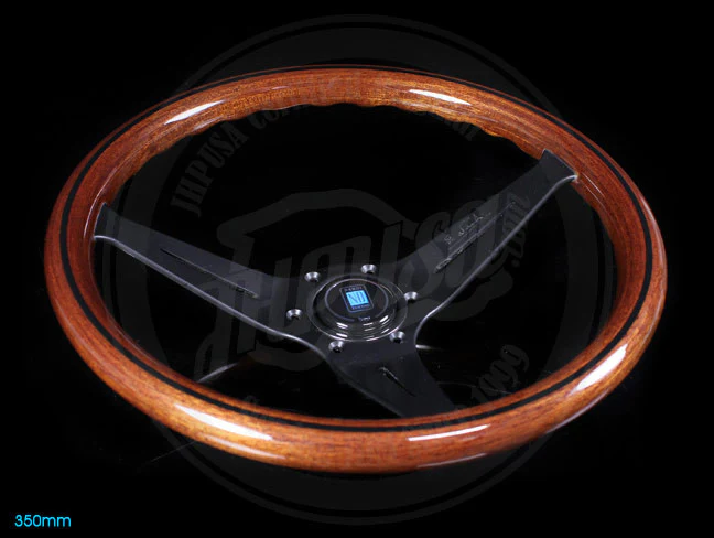 Nardi Classic Wood Deep Corn Steering Wheel w/ Black Spokes - Image 3