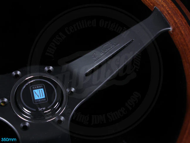 Nardi Classic Wood Deep Corn Steering Wheel w/ Black Spokes - Image 4