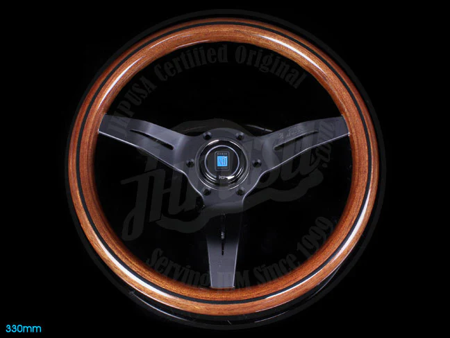 Nardi Classic Wood Deep Corn Steering Wheel w/ Black Spokes - Image 6