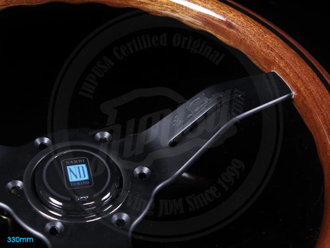 Nardi Classic Wood Deep Corn Steering Wheel w/ Black Spokes - Image 8