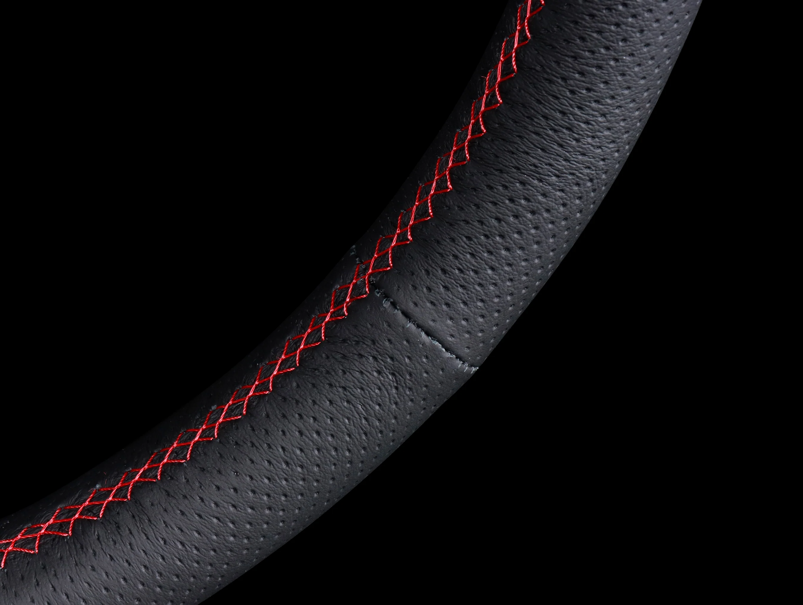 Nardi Deep Corn Sport Rally Steering Wheel w/ Silver Spokes - 350mm Perforated Leather / Red Stitch - Image 6
