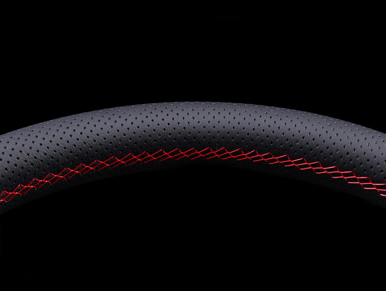 Nardi Sport Rally Deep Corn 330mm Steering Wheel - Black Perforated Leather / Red Stitch - Image 5