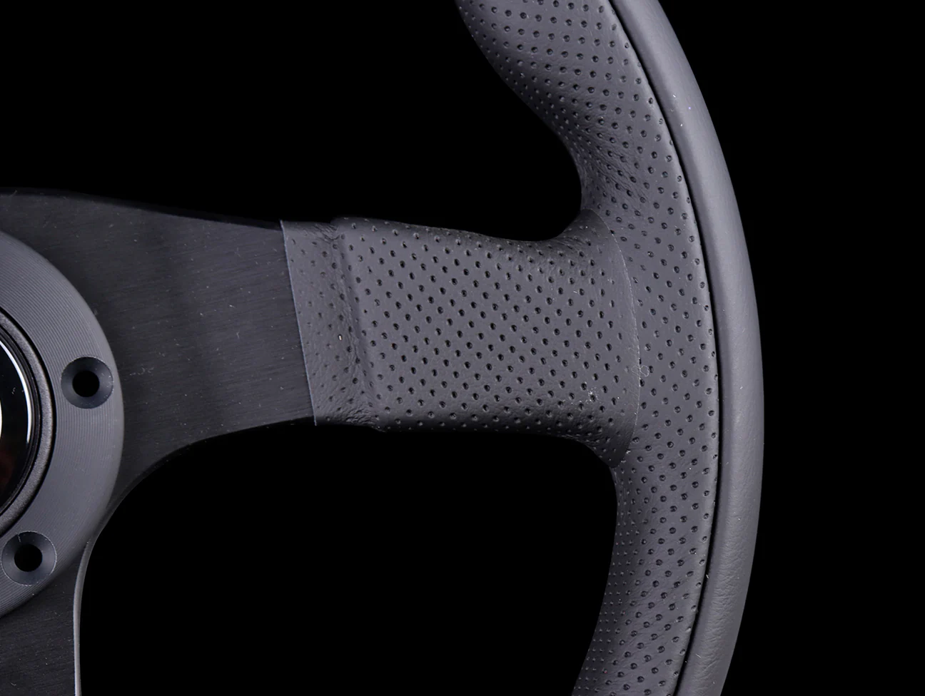 Nardi Twin Line 350mm Steering Wheel - Black Leather - Image 4