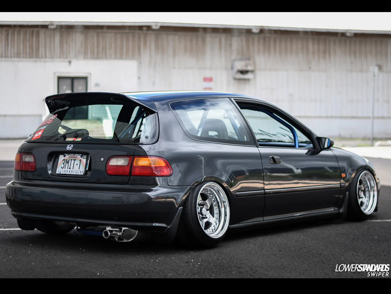 Osaka JDM Carbon Fiber Rear "Devil Wing" - 92-95 Civic Hatchback - Image 8