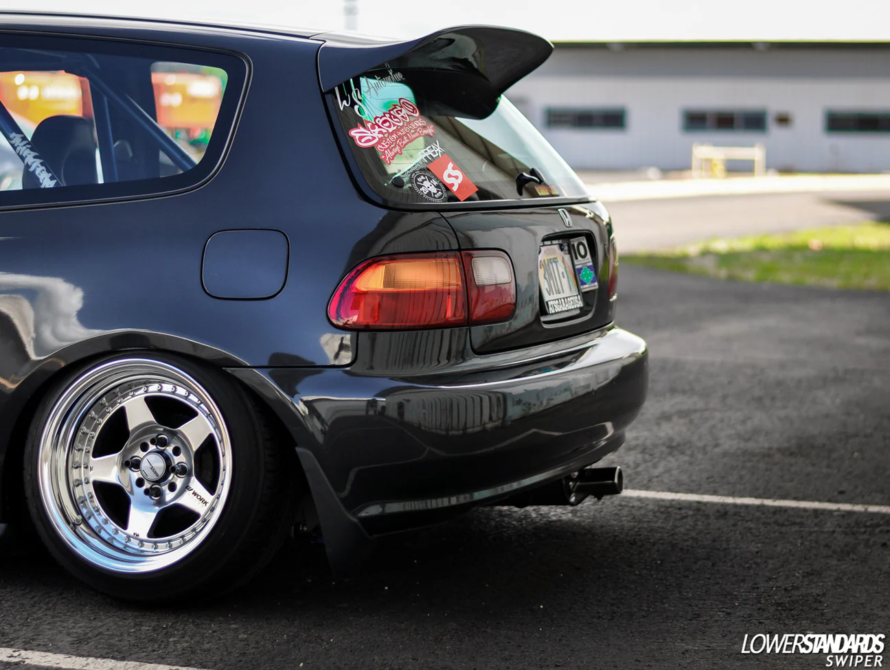 Osaka JDM Carbon Fiber Rear "Devil Wing" - 92-95 Civic Hatchback - Image 9