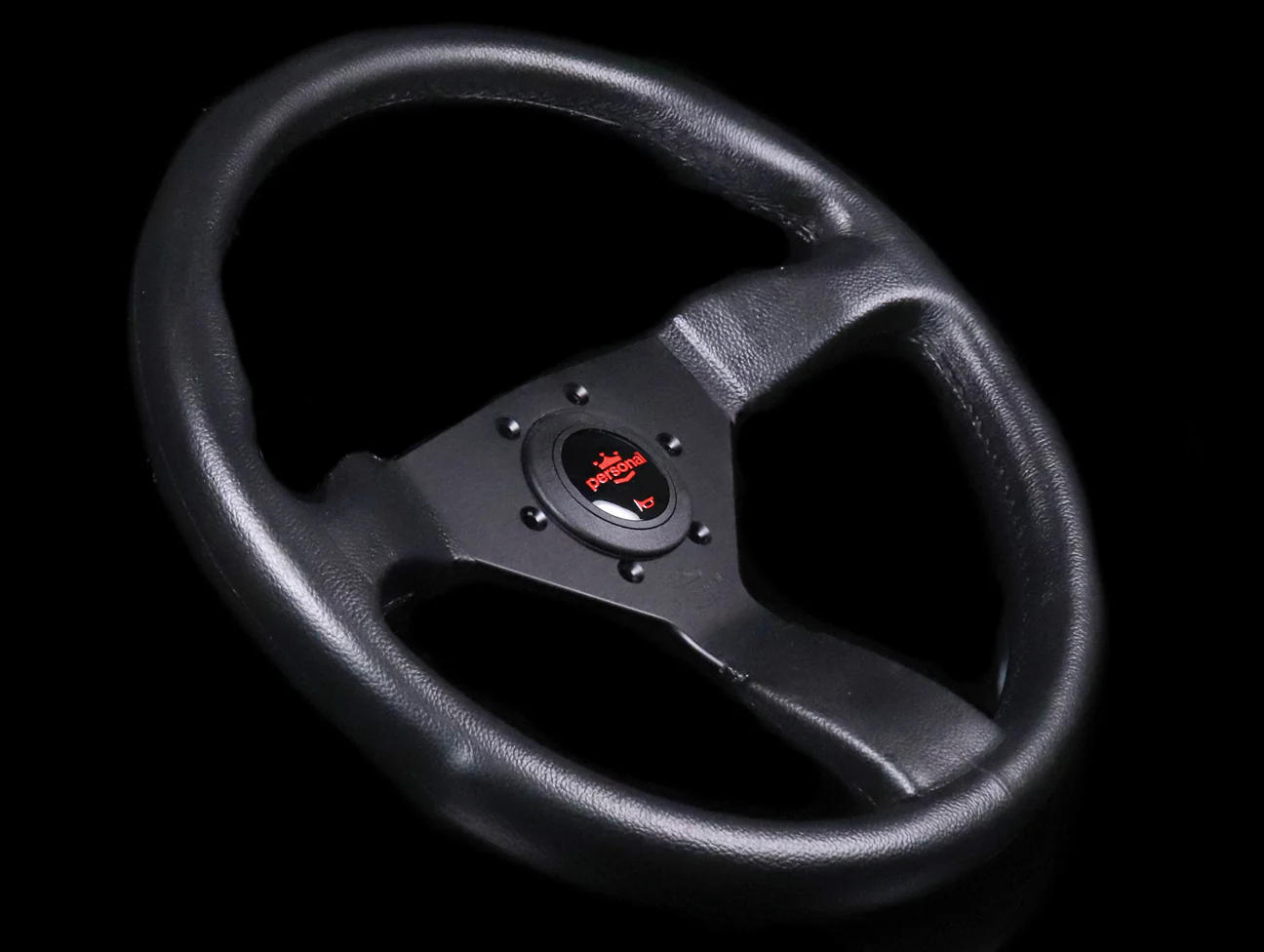 Personal Grinta 350mm Steering Wheel - Black Polyurethane /  Red Horn Button - Image 2