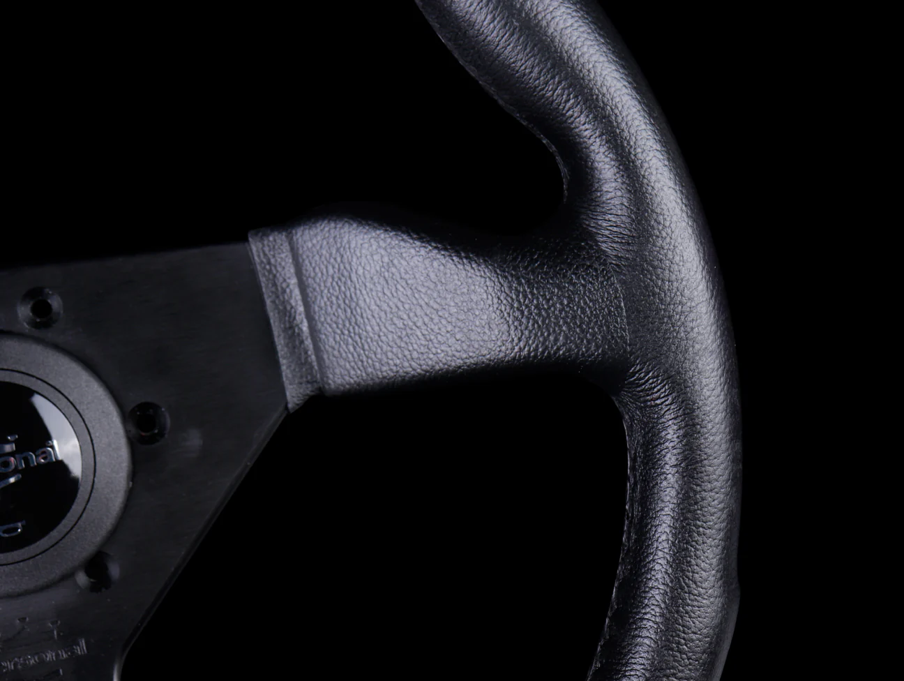 Personal Grinta 350mm Steering Wheel - Black Polyurethane /  Silver Horn Button - Image 4