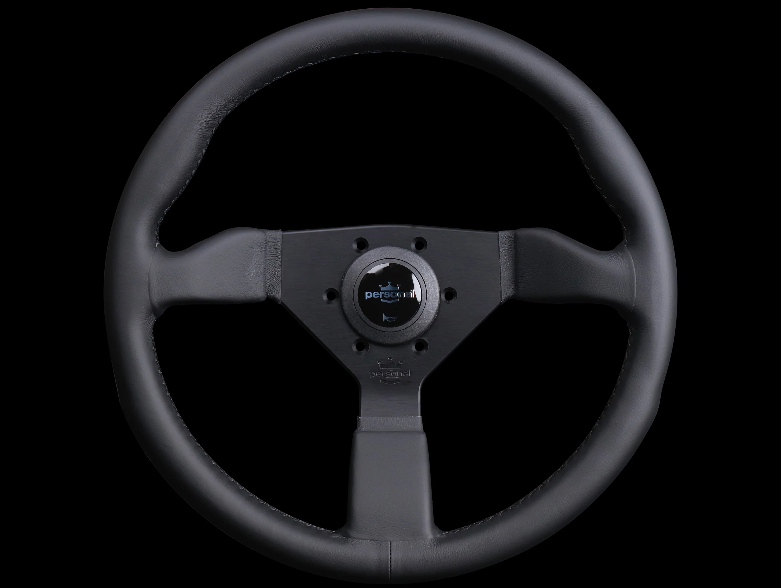 Personal Grinta 350mm Steering Wheel - Black Edition / Leather