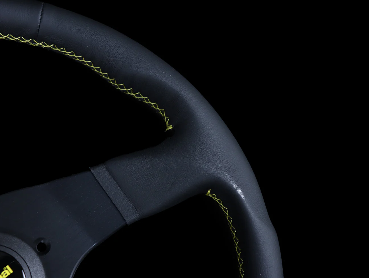 Personal Neo Actis 330mm Steering Wheel - Black Leather / Yellow Stitch - Image 4